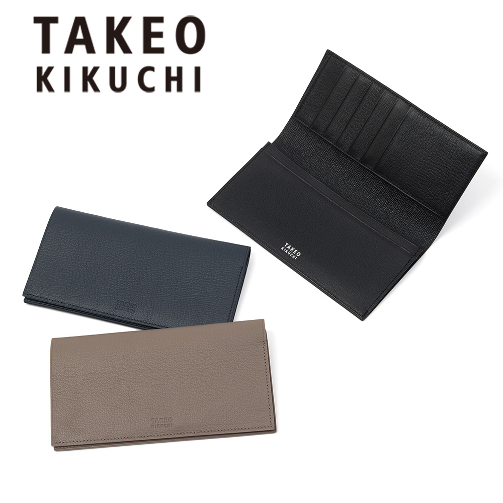TAKEO KIKUCHI（タケオキクチ） 財布 長財布 小銭入れなし 長純札 薄い
