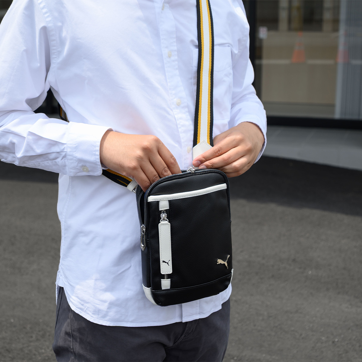 PUMA（プーマ） ショルダーバッグ ミニ タテ型 バッグ メンズ 
