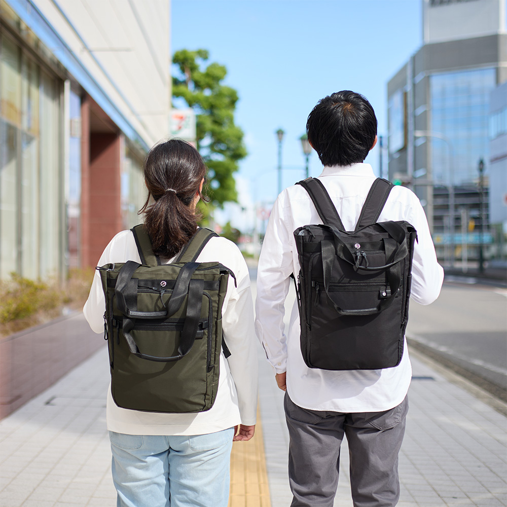 ムスタッシュ トート リュック MOUSTACHE 2WAY ブラック(BLK) ムスタッシュ moustache on time ビジネスリュック メンズ
