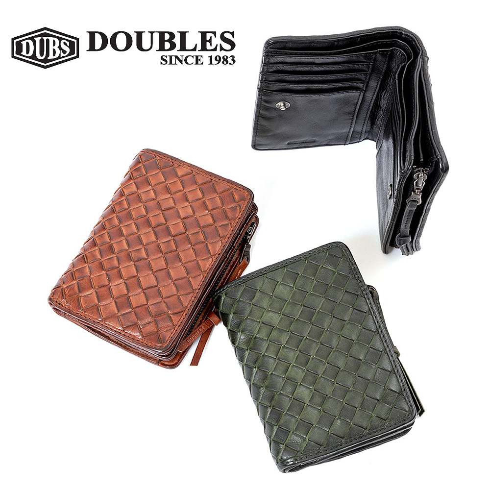 DOUBLES ミドルウォレット 財布 二つ折り 本革 革 ダブルス