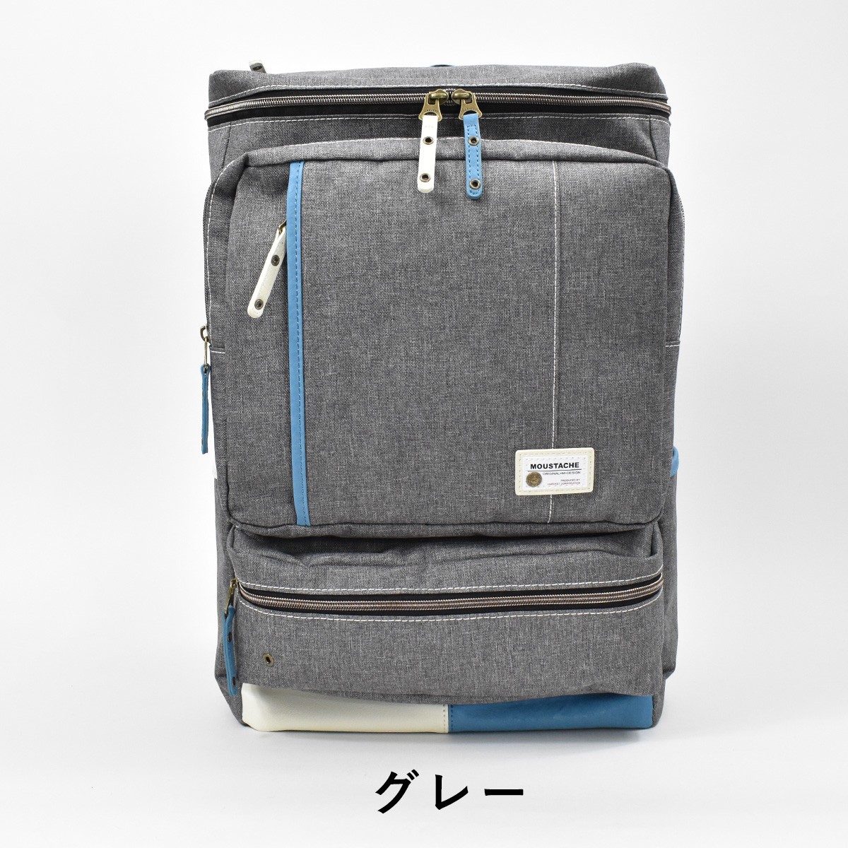BlessU メッシュバックパック グレー MOUSTACHE ムスタッシュ リュック メンズ 33L B4 YUQ4775