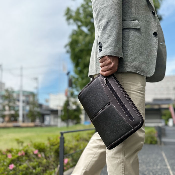 クラッチバッグ セカンドバッグ メンズ 結婚式 黒 B5 30cm