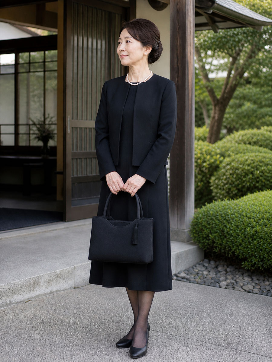 フォーマルバッグ 大きめ 黒 葬儀 ブラックフォーマルバッグ