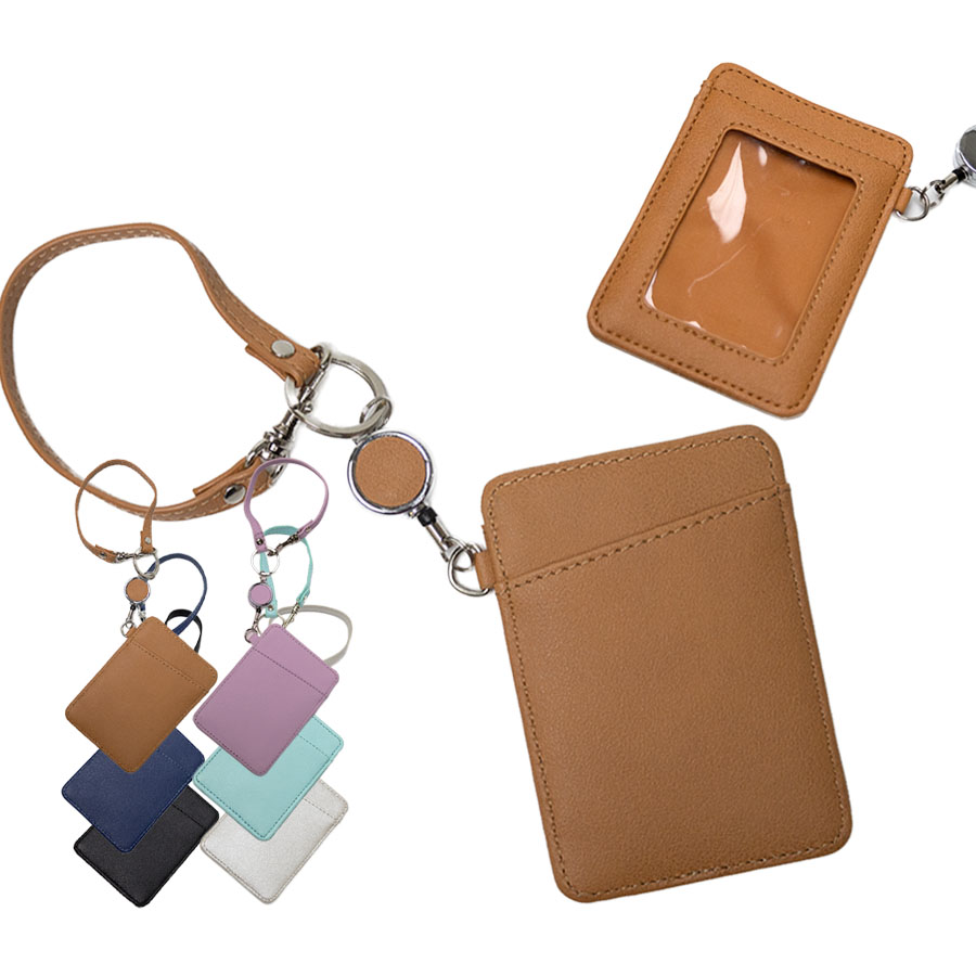 パスケース リール付き レディース 定期入れ IDカード ストラップ 窓