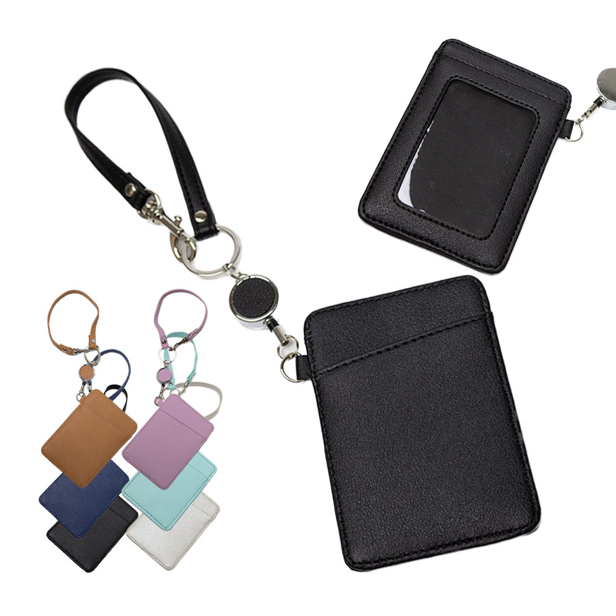 パスケース リール付き レディース 定期入れ IDカード ストラップ 窓