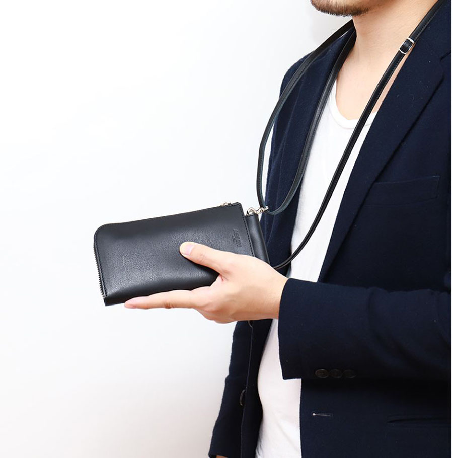 AGILITY お財布ショルダー スマホショルダー 本革 革 メンズ