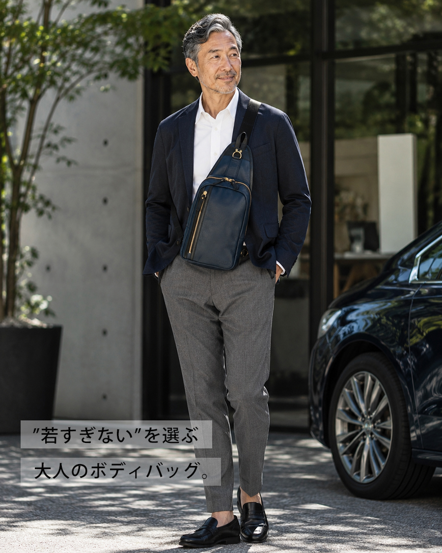 ボディバッグ 革 メンズ 60代 50代 本革 日本製 豊岡鞄 大きめ 皮 ブランド ショルダーバッグ ボディーバック 斜めかけバック カバンの画像