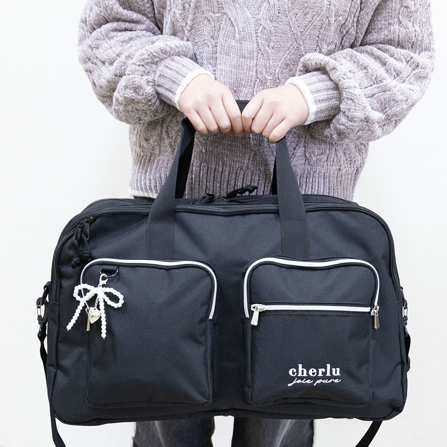 ボストンバッグ 45l レディース 2way チャーム付き キッズ 女の子 女子