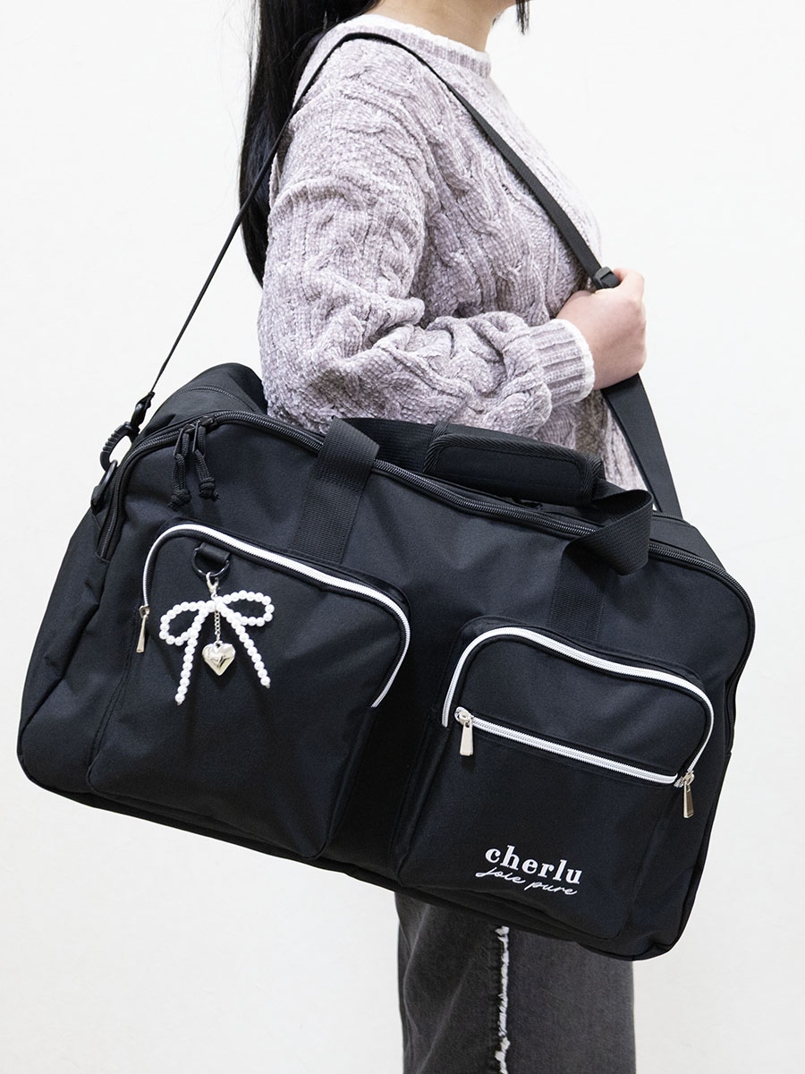 ボストンバッグ 45l レディース 2way チャーム付き キッズ 女の子 女子