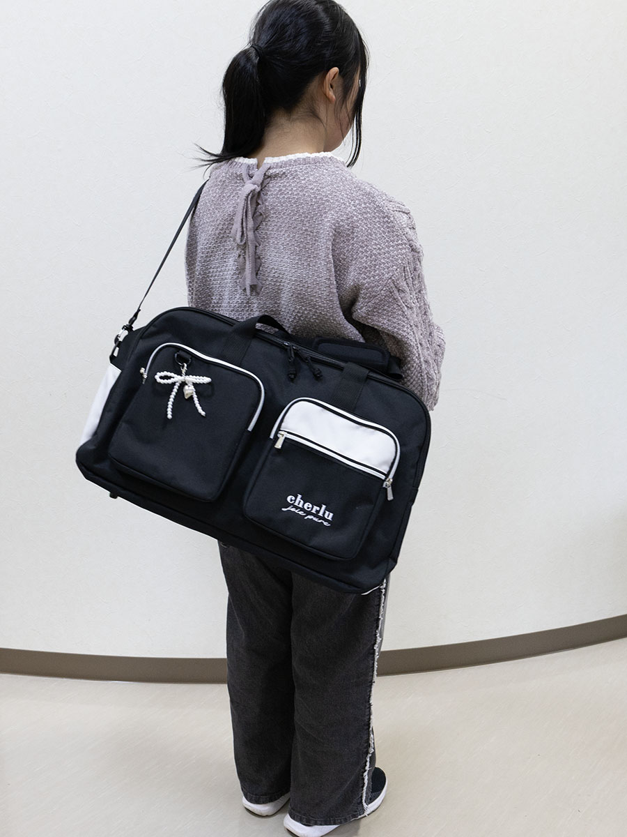 ボストンバッグ 45l レディース 2way チャーム付き キッズ 女の子 女子