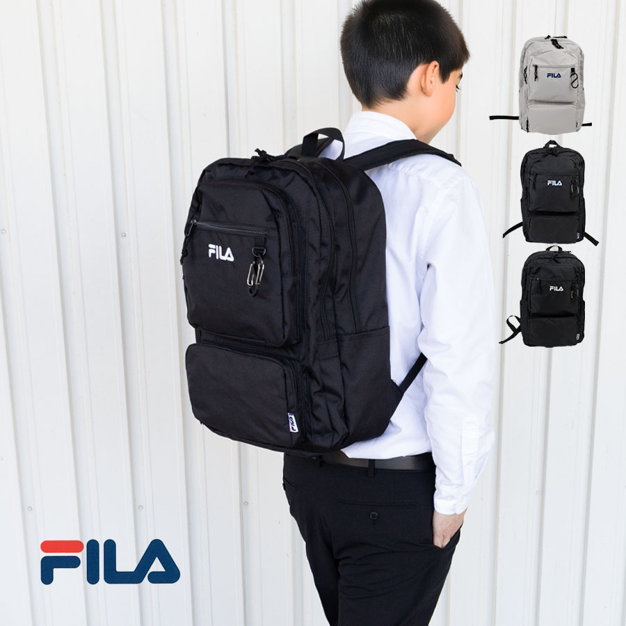 ラディカルフィットネス黒リュックサック　リストバンド３個おまけ！男女兼用！ FILA（フィラ） リュックサック キッズ 男の子 女の子 ブランド 撥水