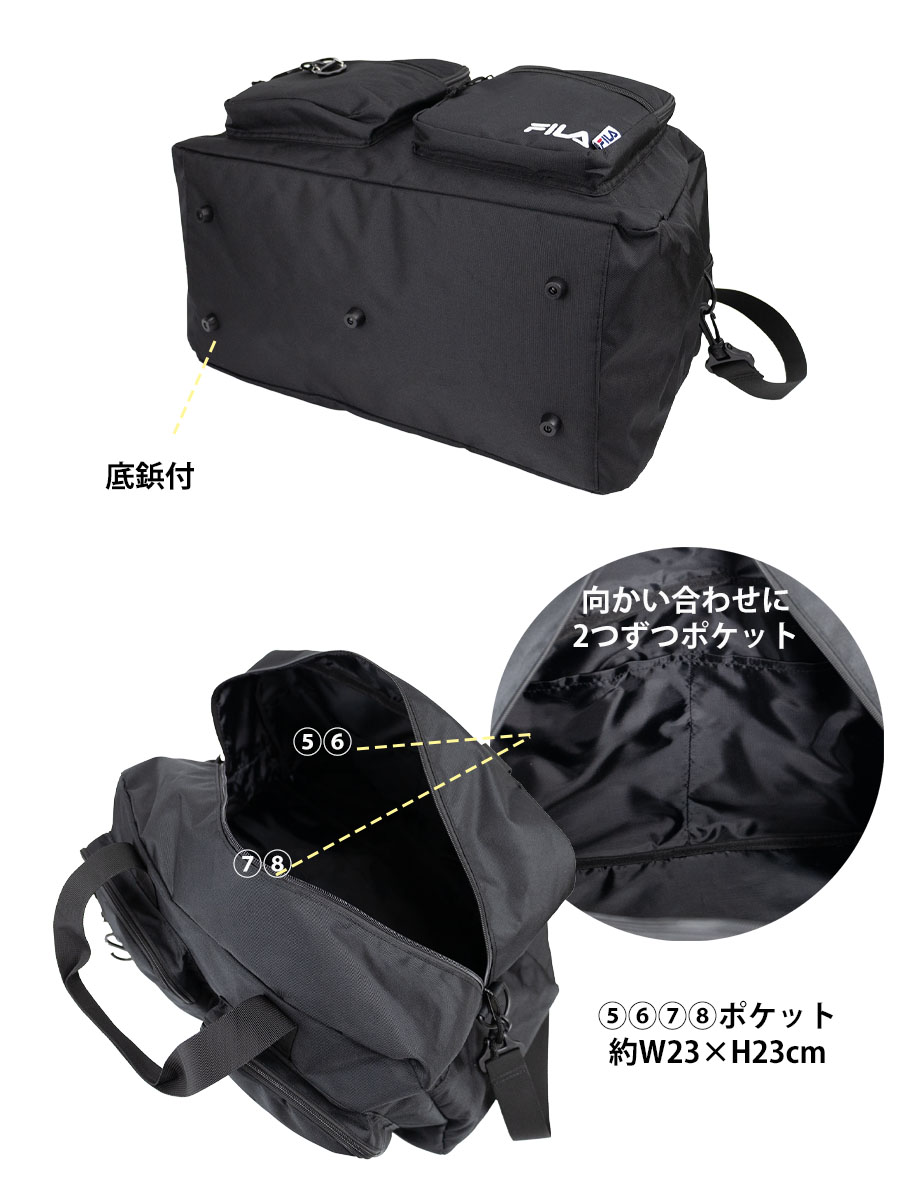 FILA（フィラ） ボストンバッグ 45l メンズ レディース ブランド 2way