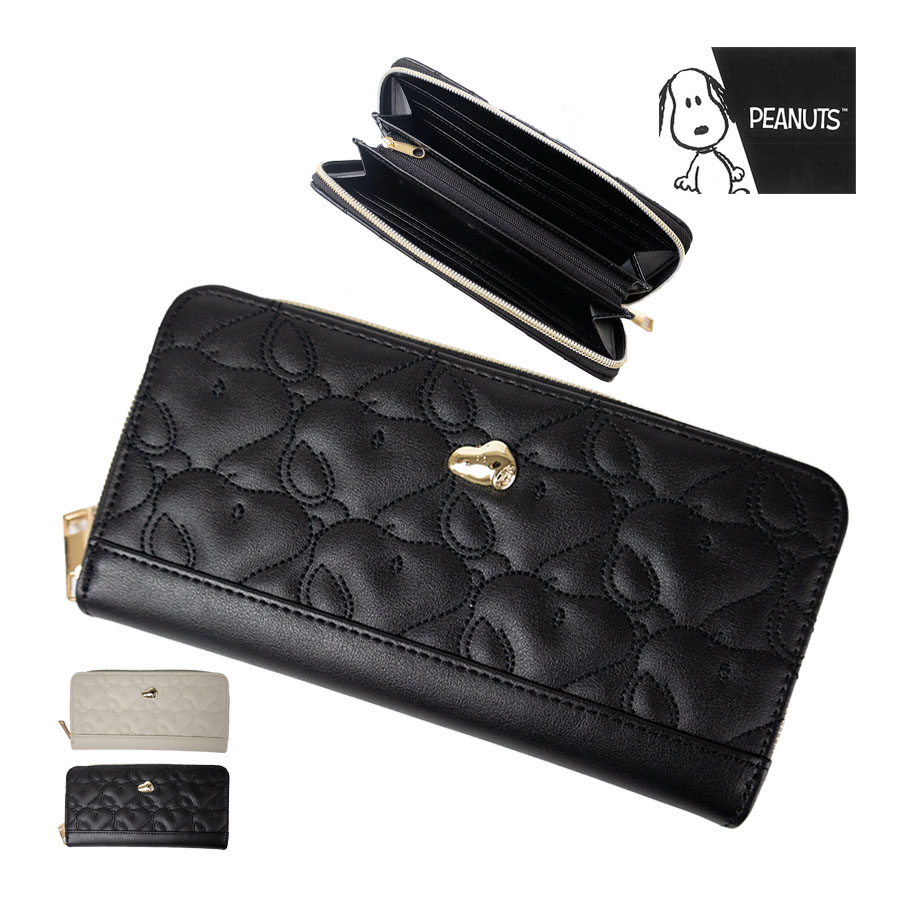 財布 レディース PEANUTS ピーナッツ SNOOPY スヌーピー 長財布 本革 ラウンドファスナー ロングウォレット イタリアンレザー レザー お財布 L字型オープン 革財布 サイフ ウォレット 箱入り プレゼント ギフト 人気 スリム 薄型 シンプル おしゃれ FLAYING ACE 73007 長財布 レディース ピーナッツ スヌーピー ラウンドファスナー長財布
