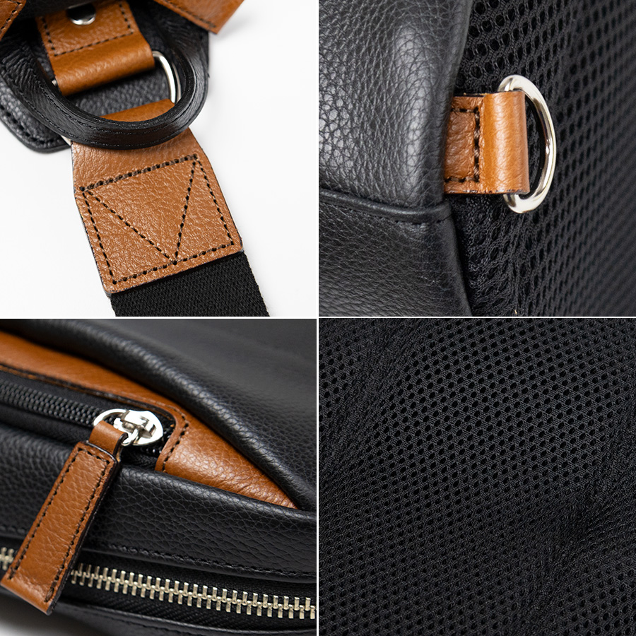 ブラウンレザー ボディバッグ　STAND OIL Mushy Bag · マッシュバッグ (ブラック) – Stand Oil Japan