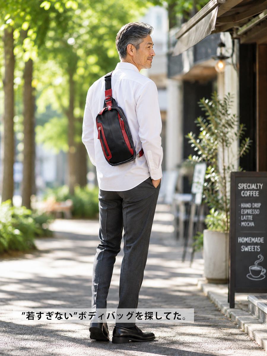 ボディバッグ メンズ 本革 革 大きめ おすすめ 人気 50代 60代 レザー
