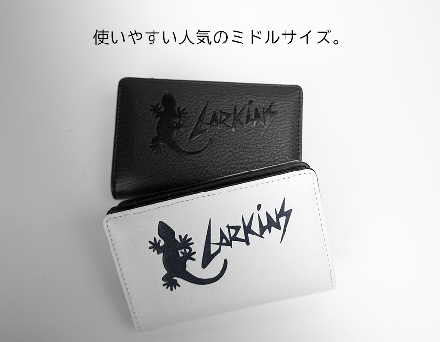 二つ折り財布 メンズ ロゴ 素押し 深札入れ ミドルウォレット カード8