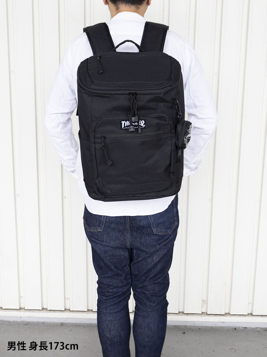 THRASHER リュックサック メンズ レディース スクエア型 大容量