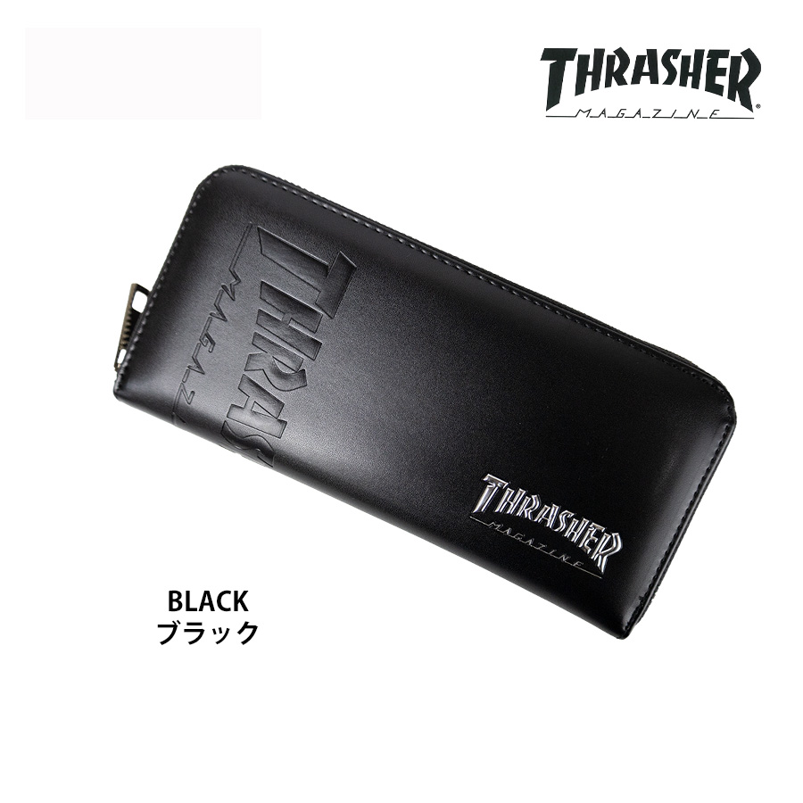 THRASHER（スラッシャー） 財布 メンズ 長財布 ラウンドファスナー