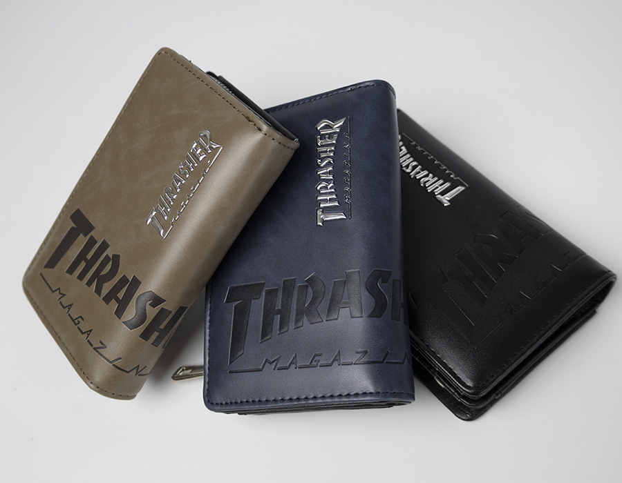THRASHER 財布 メンズ 二つ折り 深札入れ ブランド 大人 学生