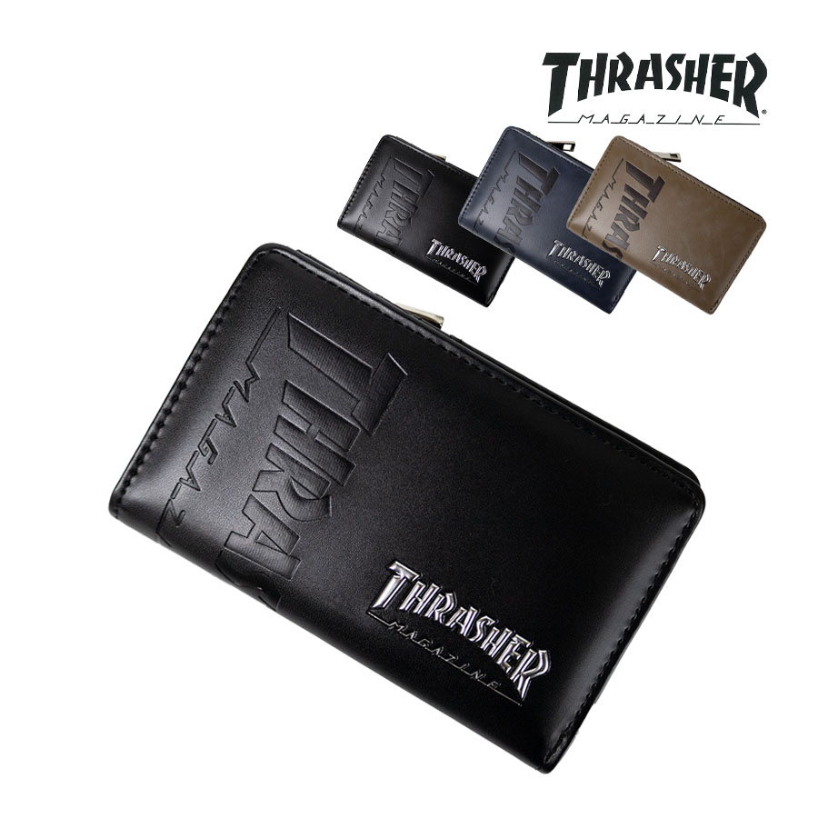 THRASHER 財布 メンズ 二つ折り 深札入れ ブランド 大人 学生