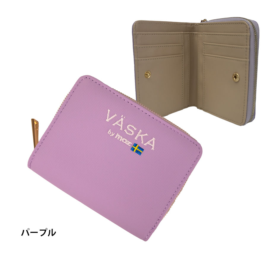 新品 未使用 箱付き✨VASIC 折り財布 ラウンド ミニ オールレザー ロゴ moldi-samune.jpg