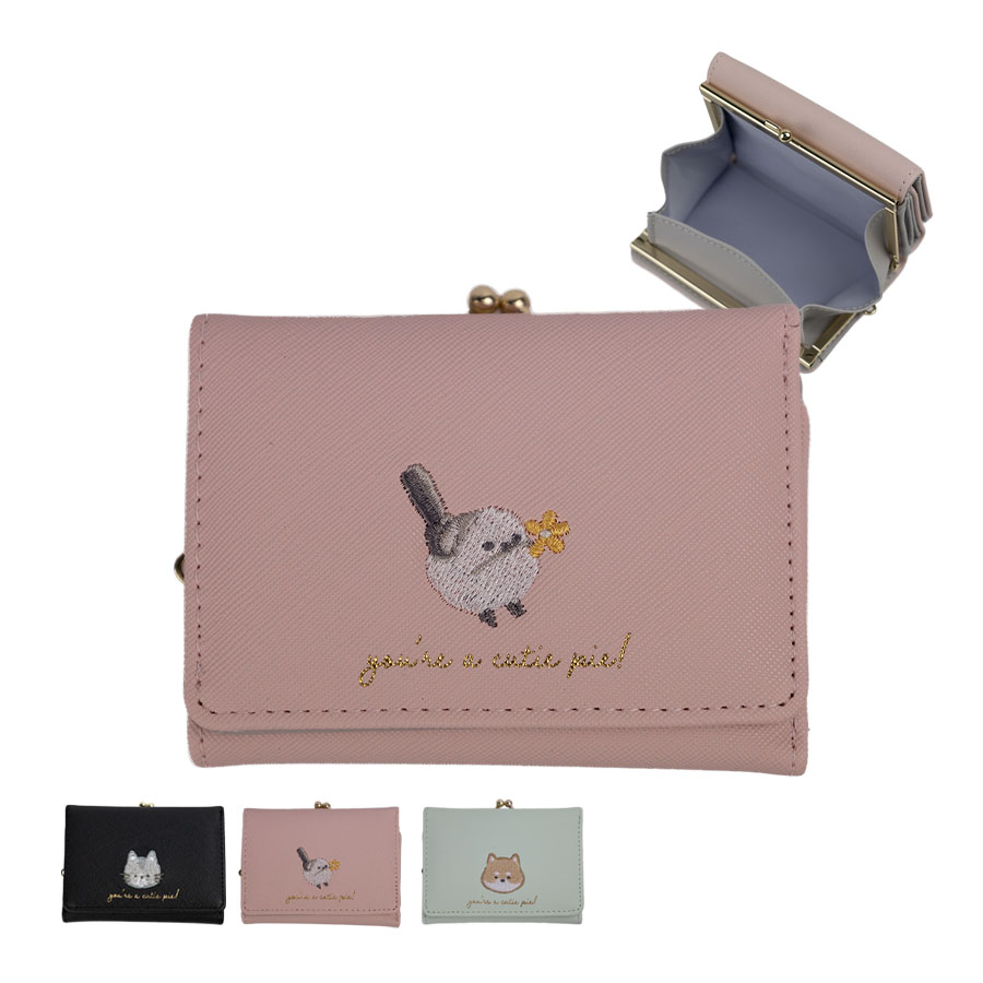 財布 レディース 三つ折り がま口 3つおり財布 小さめ ミニ財布 小銭