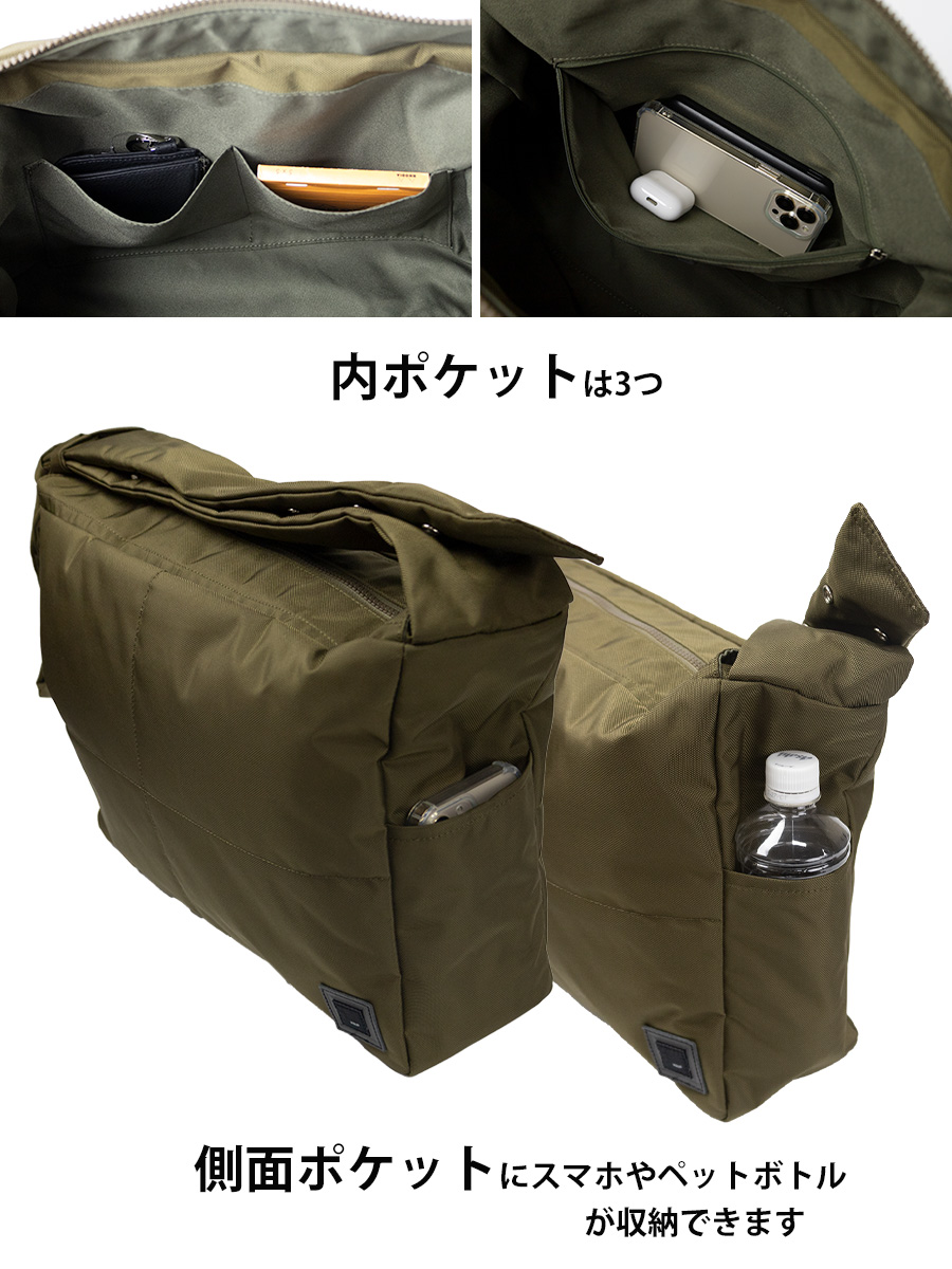 waku（ワク） ショルダーバッグ メンズ 斜め掛け 肩掛け 大容量 B4 多