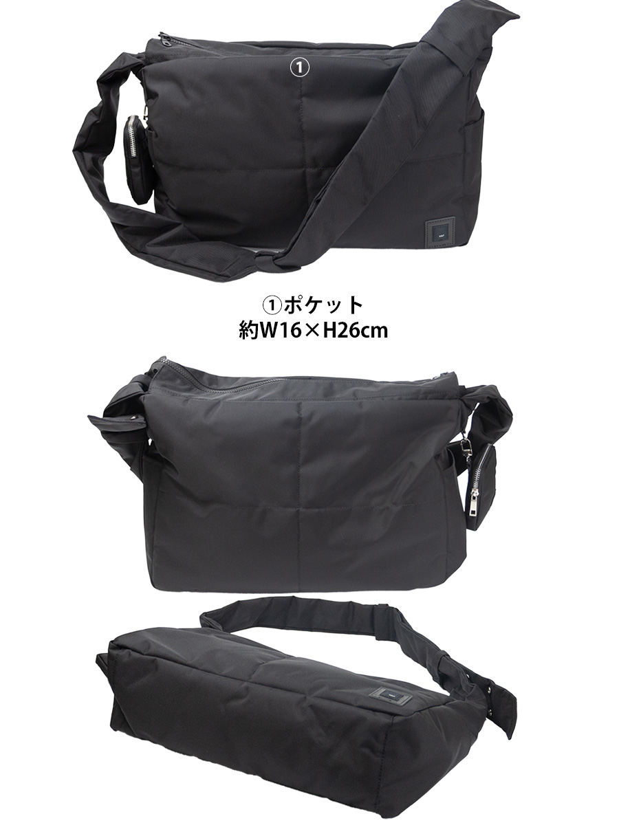 ショルダーバッグ メンズ 斜めがけ 肩掛け B4 大容量 多収納 横型 カードが入る ミニポーチ 小物入れ ブランド 通勤 通学 軽量 B4サイズ シンプル おしゃれ 大人 waku ワク ボンディング WKN-0003 waku（ワク） ショルダーバッグ メンズ 斜め掛け 肩掛け 大容量 B4 多