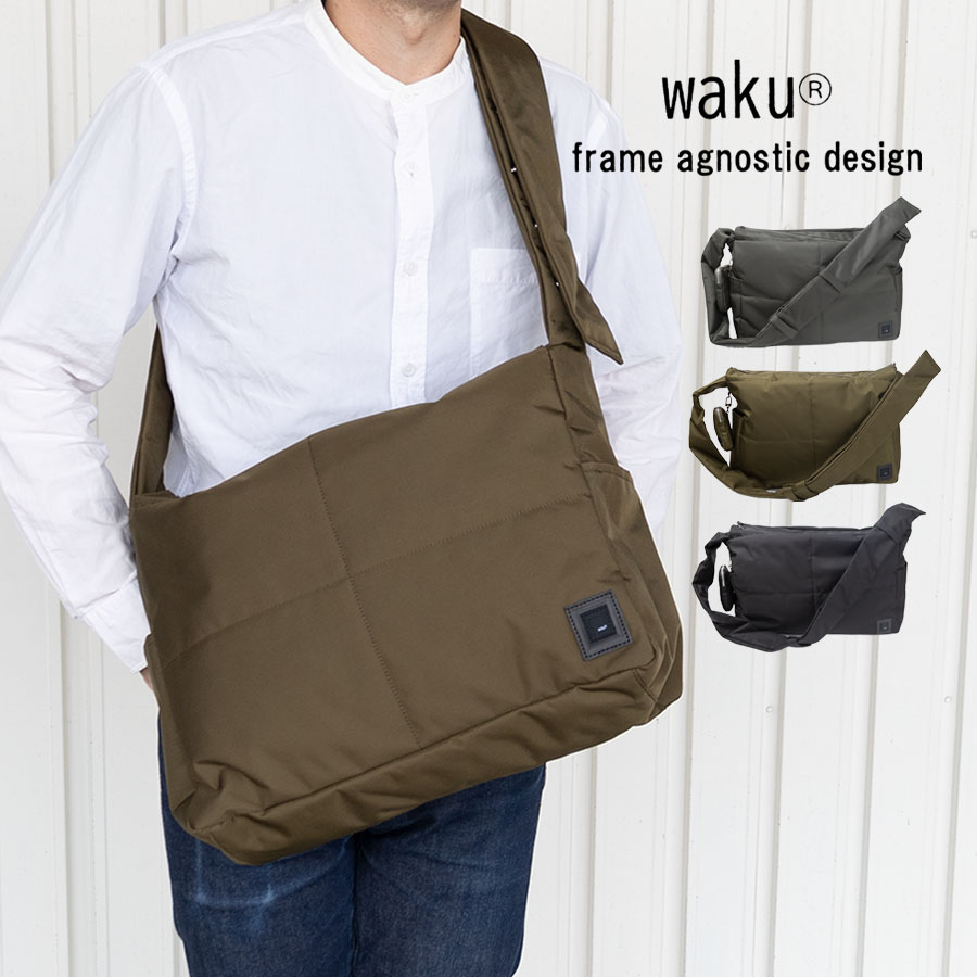 flexwitme ショルダーバッグ　yoko squad swag waku（ワク） ショルダーバッグ メンズ 斜め掛け 肩掛け 大容量 B4 多