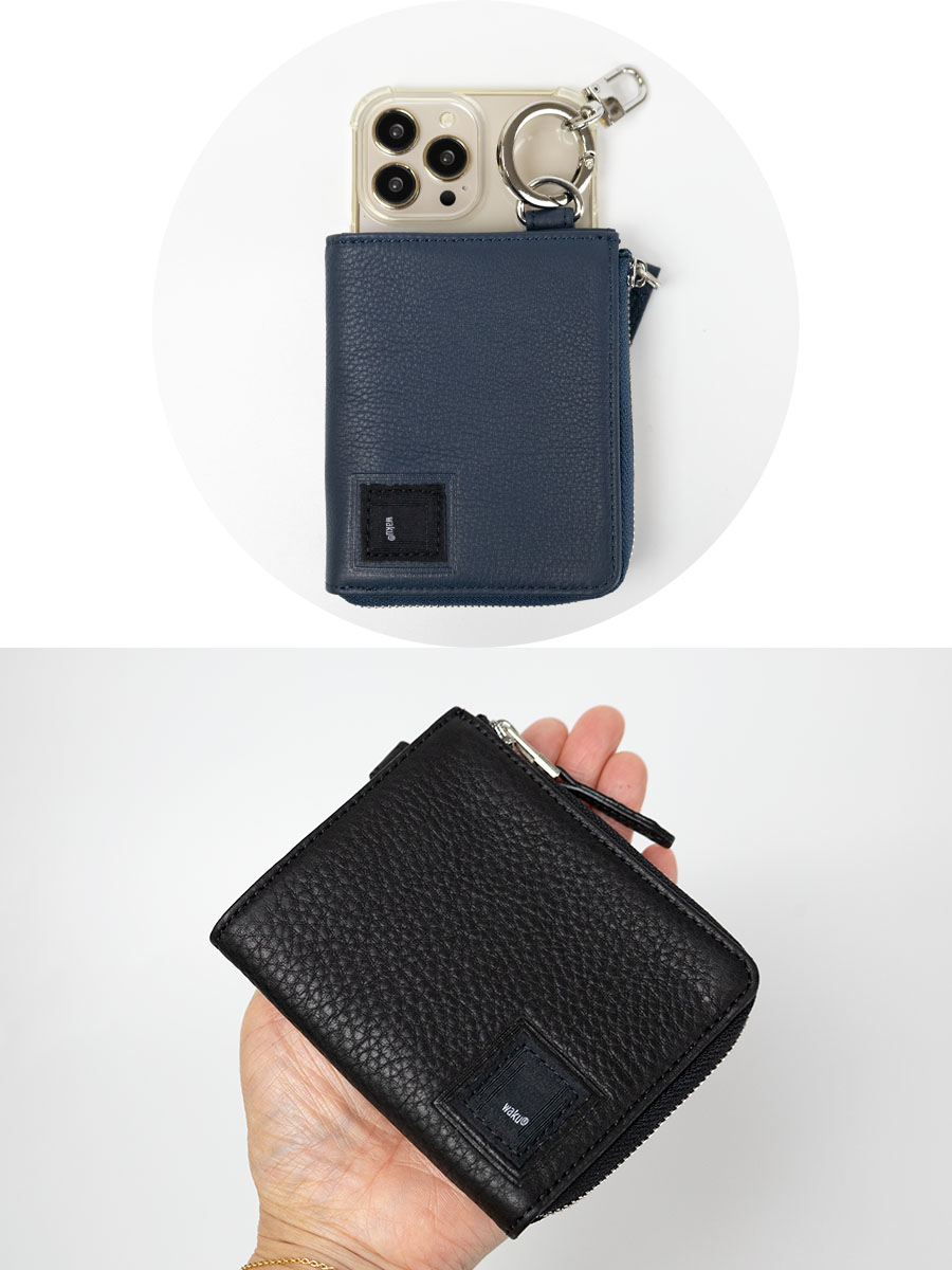 waku（ワク） ミニ財布 メンズ 本革 革 レザー ミニウォレット