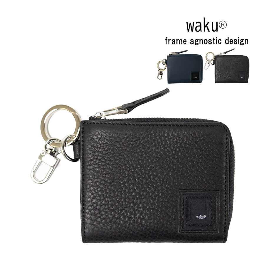 waku（ワク） ミニ財布 メンズ 本革 革 レザー ミニウォレット