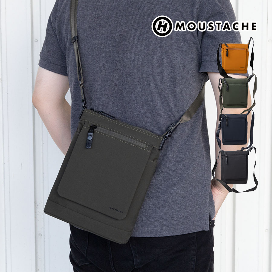 MOUSTACHE ショルダーバッグ メンズ 斜めがけ 小さめ 縦型