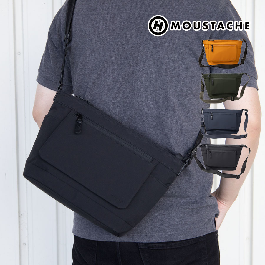 MOUSTACHE ショルダーバッグ メンズ 斜めがけ 小さめ B5 横型