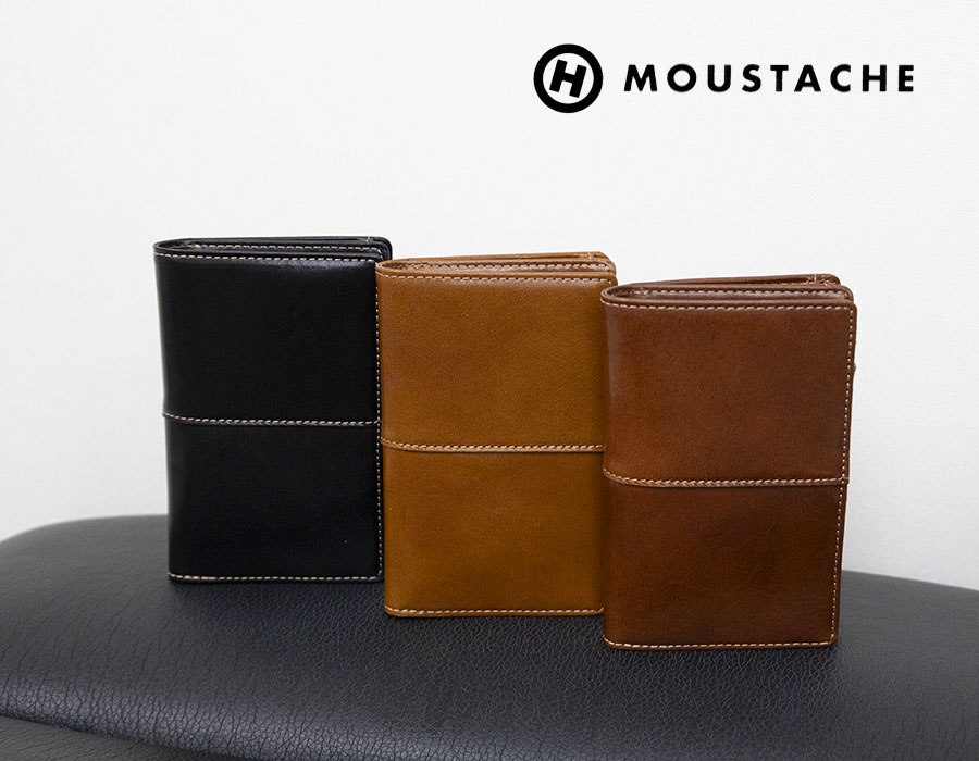 MOUSTACHE（ムスタッシュ） 財布 メンズ 二つ折り 本革 革 レザー
