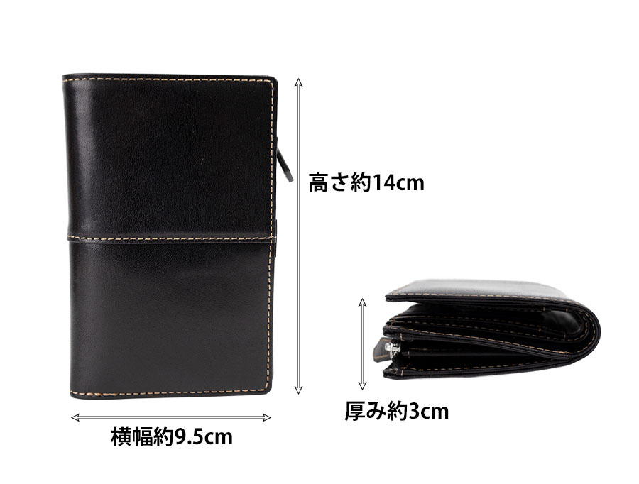 MOUSTACHE（ムスタッシュ） 財布 メンズ 二つ折り 本革 革 レザー