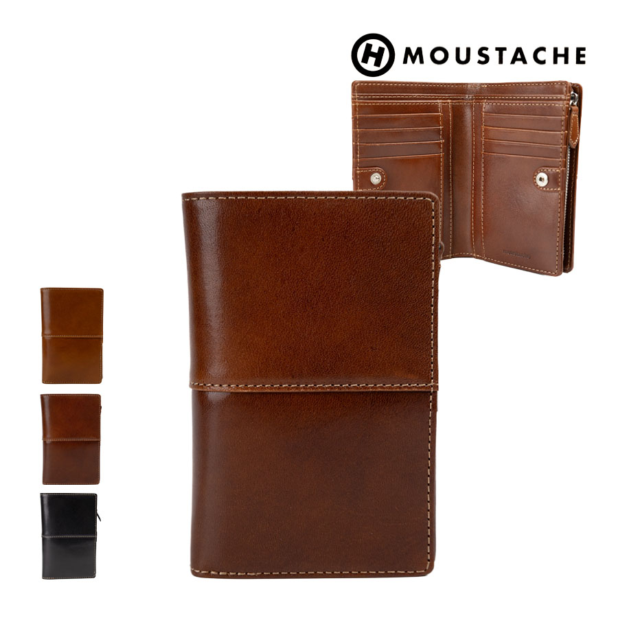 MOUSTACHE（ムスタッシュ） 財布 メンズ 二つ折り 本革 革 レザー