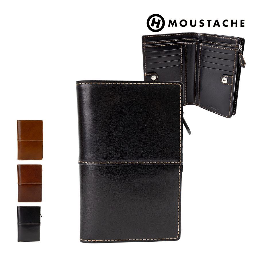 MOUSTACHE（ムスタッシュ） 財布 メンズ 二つ折り 本革 革 レザー