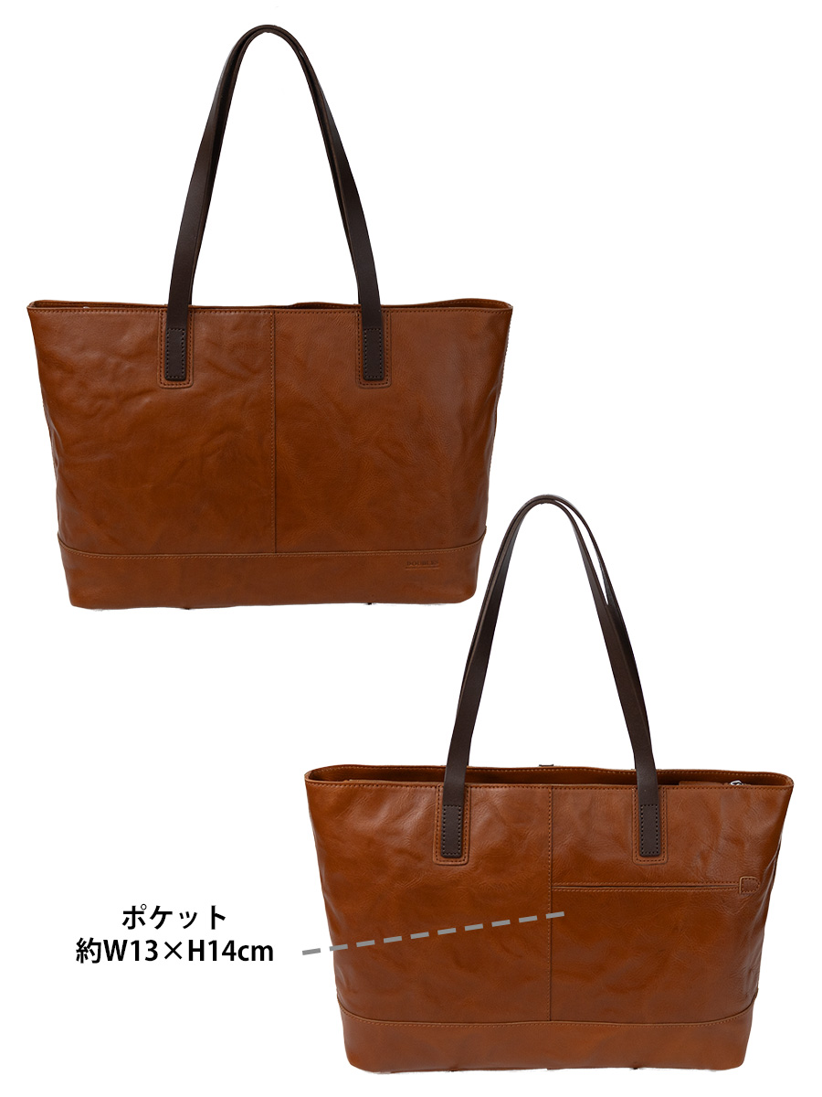 DOUBLES（ダブルス） トートバッグ メンズ a4 横型 本革 革 レザー