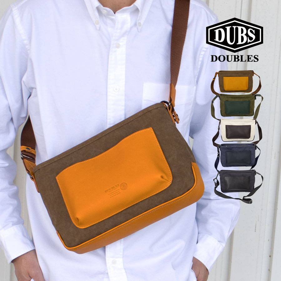 DOUBLES（ダブルス） ショルダーバッグ メンズ 帆布 斜めがけ 横