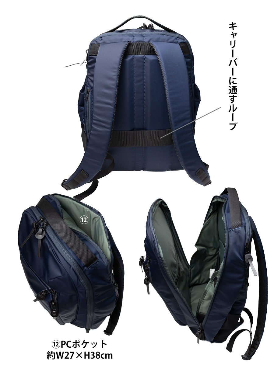 リュックサック リュックサック メンズ ブランド 12L A4 PC 14インチ ビジネス