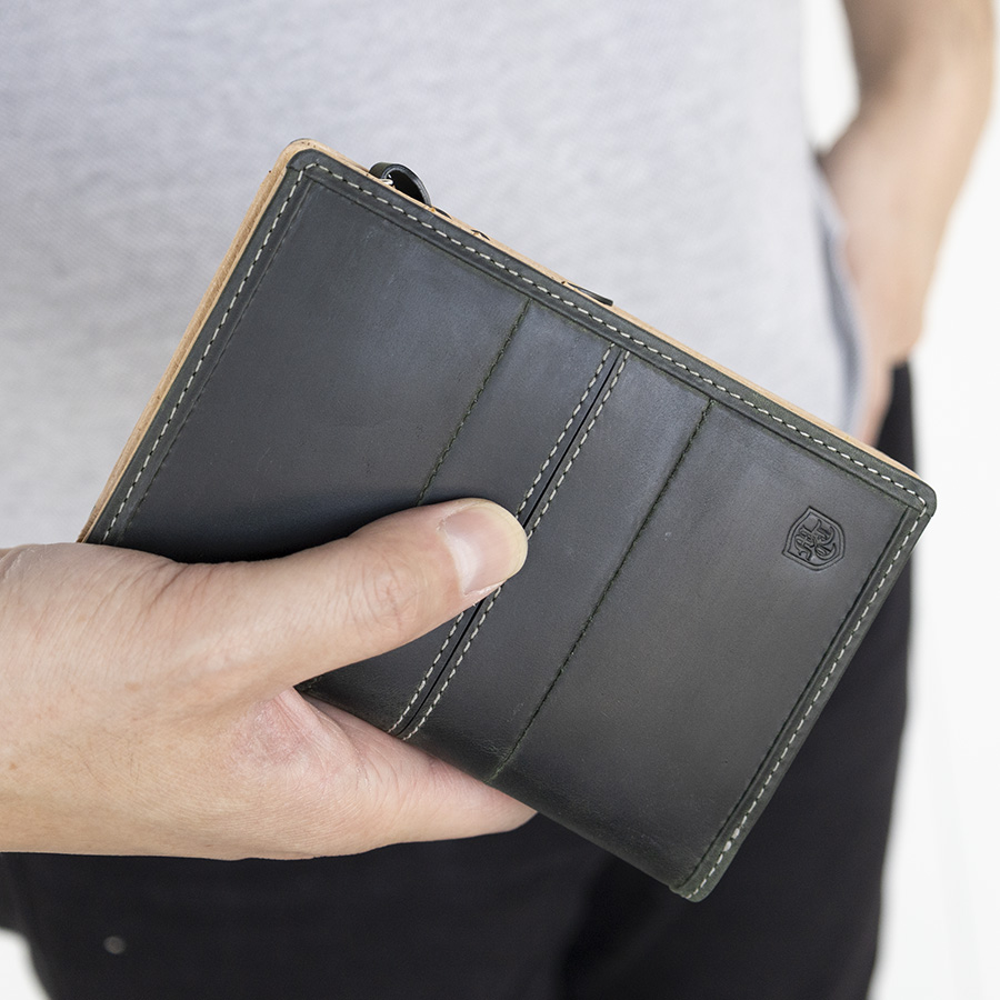 MOUSTACHE（ムスタッシュ） 財布 メンズ 二つ折り 革 ブランド 二