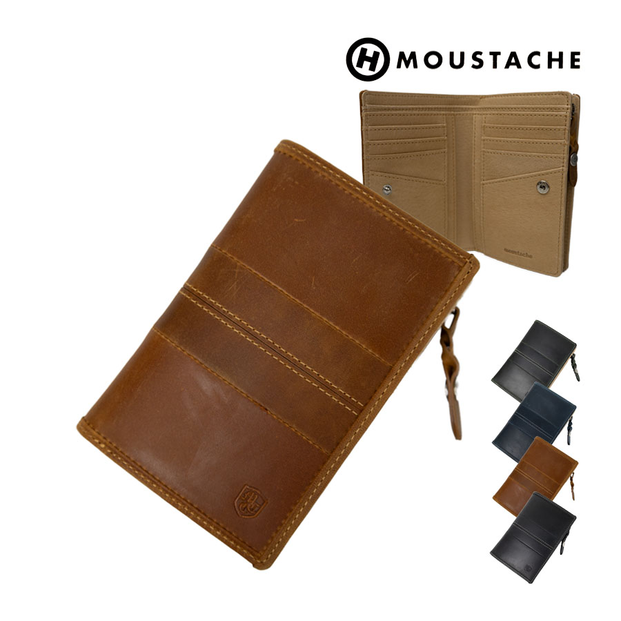 MOUSTACHE（ムスタッシュ） 財布 メンズ 二つ折り 革 ブランド 二