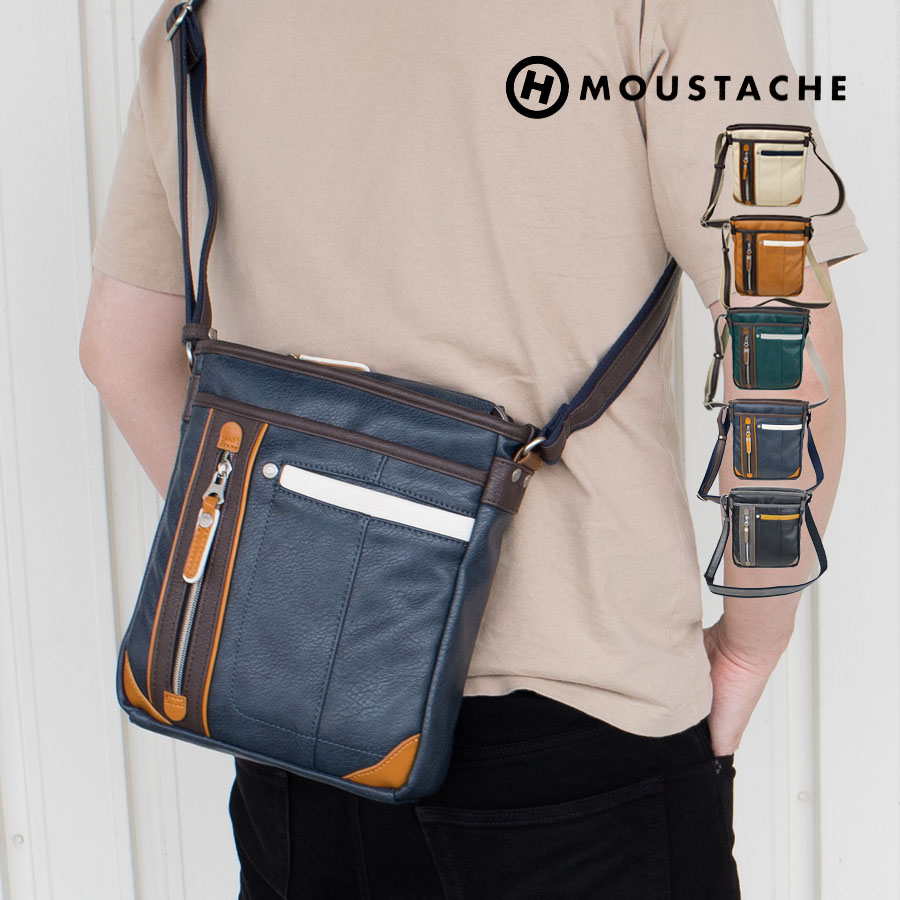 ショルダーバッグ メンズ 斜めがけ 肩掛け ブランド B5 40代 50代 通勤 おしゃれ ビジネス カジュアル MOUSTACHE ムスタッシュ YVQ-5955 | MOUSTACHE | 01