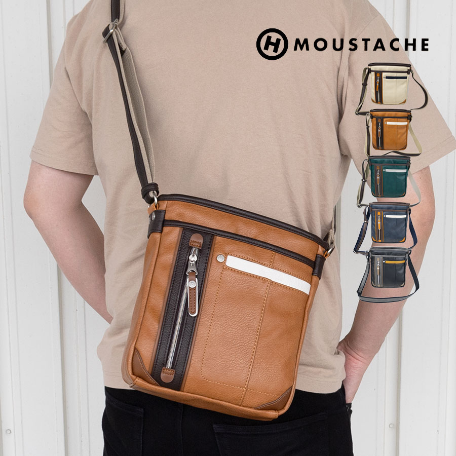 ショルダーバッグ メンズ 斜めがけ 肩掛け ブランド B5 40代 50代 通勤 おしゃれ ビジネス カジュアル MOUSTACHE ムスタッシュ YVQ-5955 | MOUSTACHE | 02