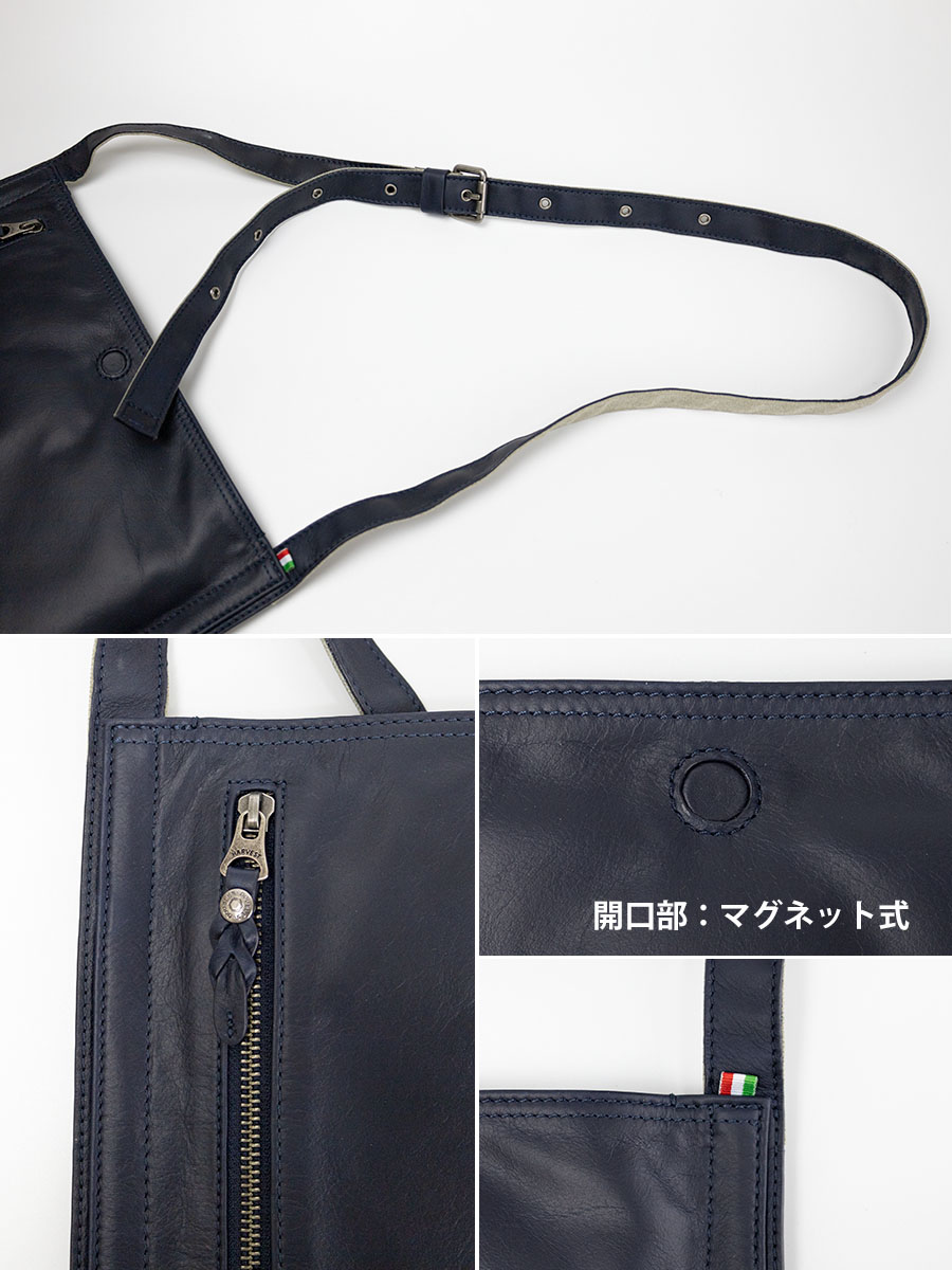 DOUBLES（ダブルス） ショルダーバッグ メンズ 本革 革 レザー 斜め