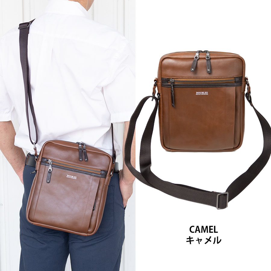 DOUBLES（ダブルス） ショルダーバッグ メンズ 斜めがけ 小さめ 本革