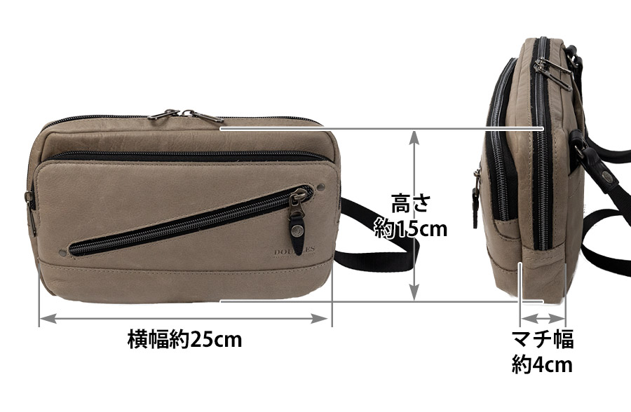 DOUBLES ショルダーバッグ メンズ 本革 革 レザー 斜めがけ