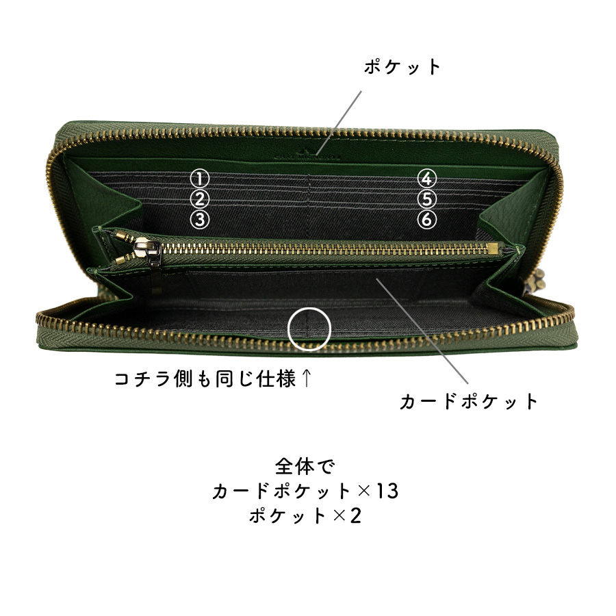 長財布 レディース ラウンドファスナー ロングウォレット カード