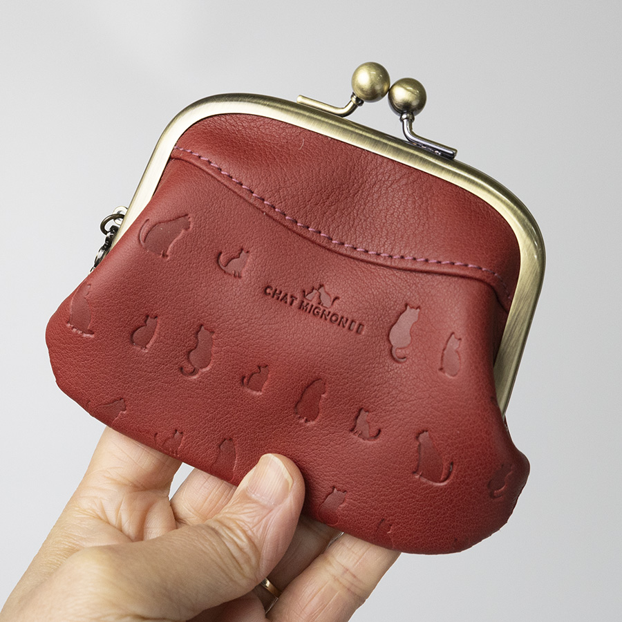 財布 レディース がま口財布 本革 革 レザー 大きく開く 小銭入れ