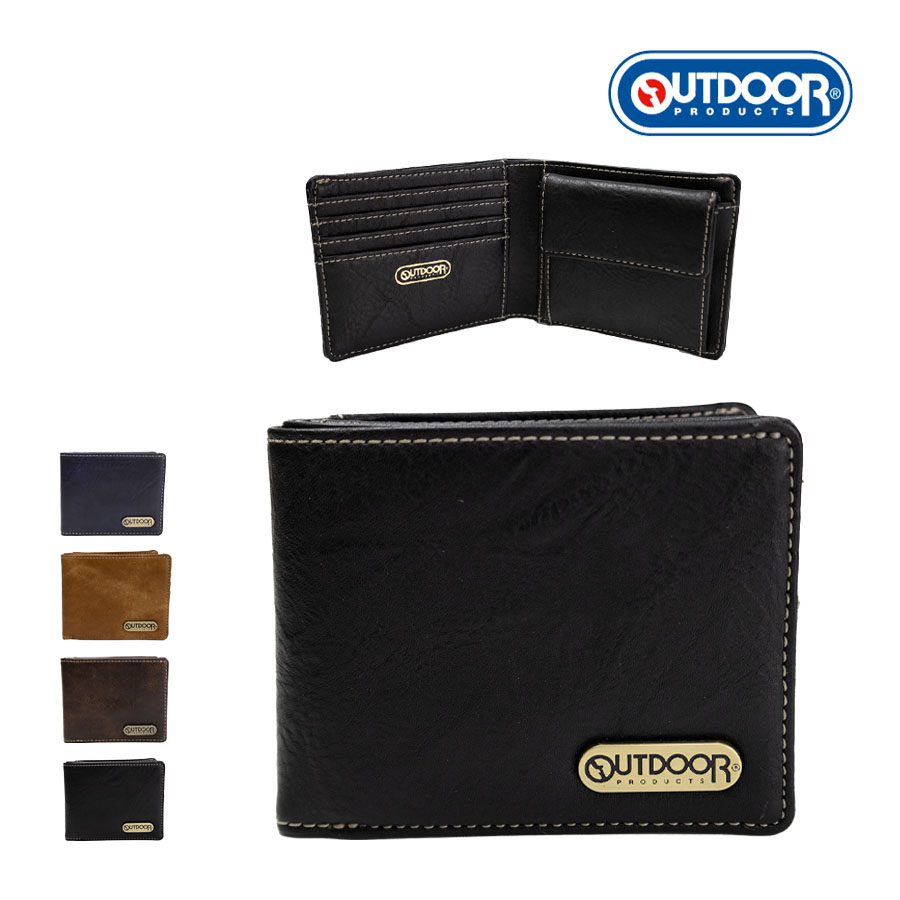 財布 メンズ 二つ折り 合皮 札入れ ウォレット シンプル 使いやすい 2つ折り財布 OUTDOOR...